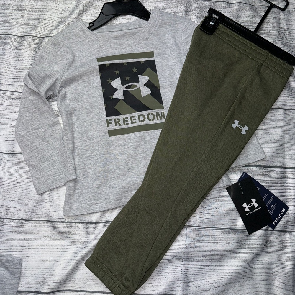 Under Armour Toddler Boys 2T Freedom Outfit Set NEW